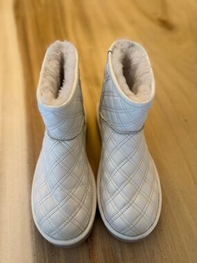 UGG Quilted Shearling-Lined Ankle Boots - Cream